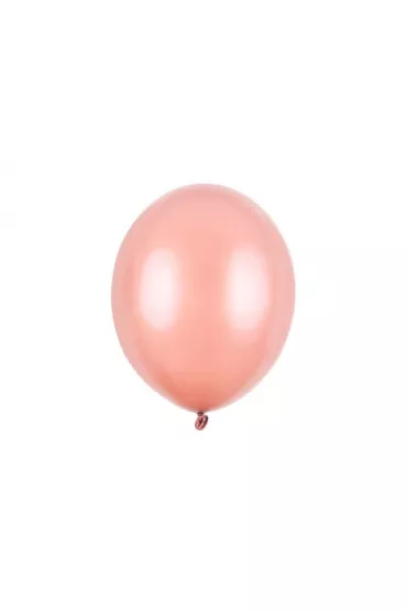 PartyDeco Balony Strong Metallic Rose Gold 30cm 10 szt
