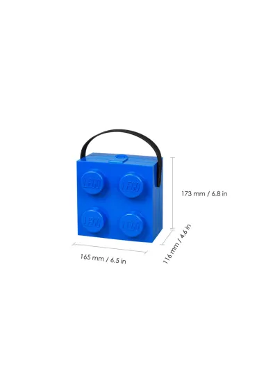 Lunchbox klocek LEGO z r�czk� Niebieski