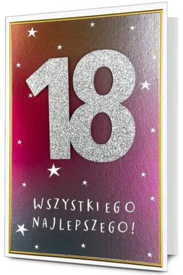 Pan Dragon Karnet B6 Urodziny Osiemnastka