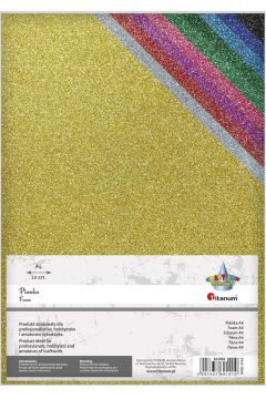 Titanum Pianka dekoracyjna A4 brokat 10 kolorw