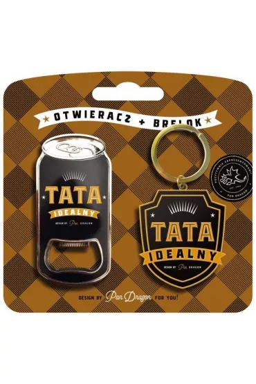 Zestaw brelok + otwieracz Tata idealny