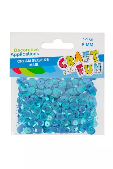 Craft with Fun Cekiny kremowe 8 mm