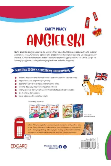 Angielski. Karty pracy. Klasa 4 - Sabina Pi�at