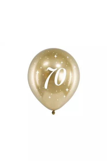 PartyDeco Balony Glossy 70-tka z�ote 30 cm