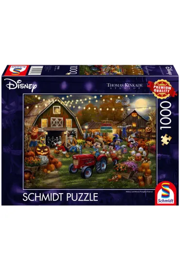 Puzzle PQ 1000 el. Myszka Miki & Minnie Festiwal dyni Schmidt - Thomas  Kinkade