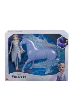 Disney Princess Elsa i Nokk Lalka + konik HLW58 Mattel