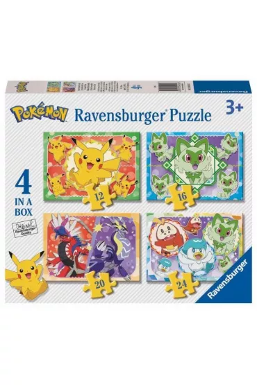 Puzzle 4w1 - Pokemon (12+16+20+24 el.) Ravensburger