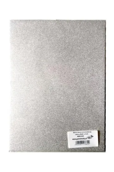 Galeria Hobby Karton brokatowy obustronny srebrny 23x33 cm, 5 arkuszy