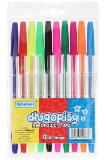 Schemat D�ugopisy fluorescencyjne 10 szt.