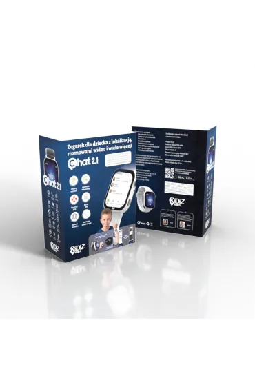 Smartwatch dla dziecka KiDiZ Chat czarny