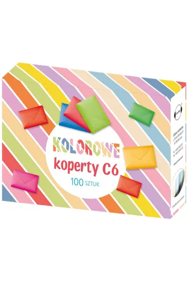 Pol-Mak Kartki Koperty kolorowe mix 100 szt.