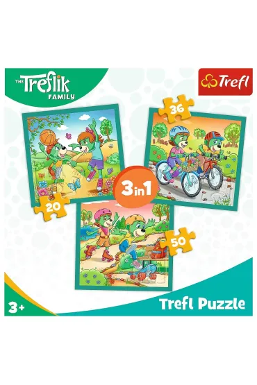 Puzzle 3w1 (20+36+50 el.) Poznaj Trefliki