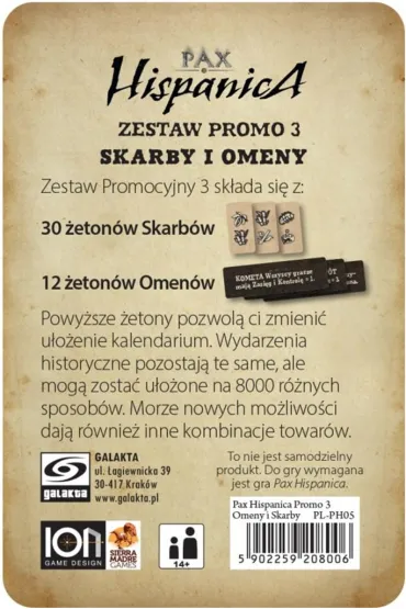 Pax Hispanica Zestaw 3 Omeny i Skarby Galakta