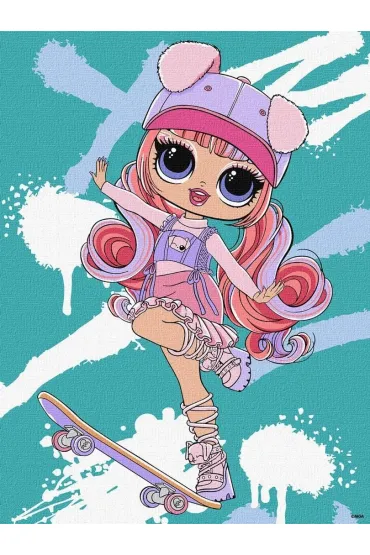Malowanie po numerach - Tweens LOL Skate Dance Ideyka