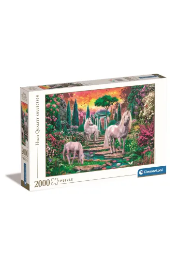 Puzzle 2000 el. HQ Classical Garden Unicorns Clementoni