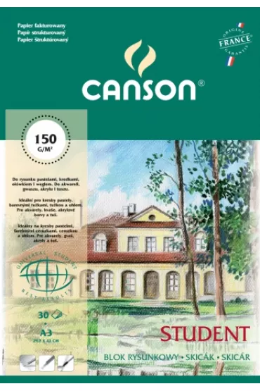Canson Blok rysunkowy Student A3 150 g 30 kartek