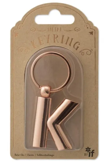 If Metalowy brelok do kluczy litera K Keyring