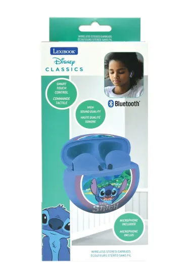 S�uchawki bezprzewodowe Stitch bluetooth Lexibook HPBT05D