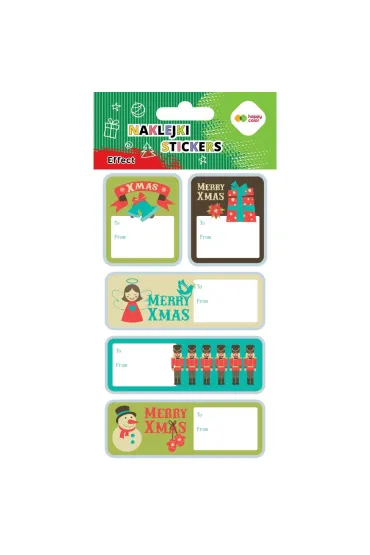 Happy Color Naklejki EFFECT-Xmas Tag 10x20cm