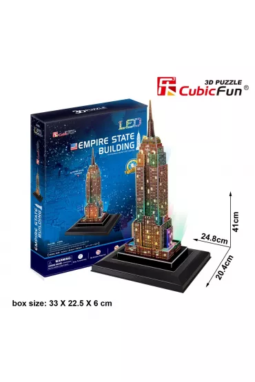 Puzzle 3D 38 el. Led Empire State Building Cubic Fun
