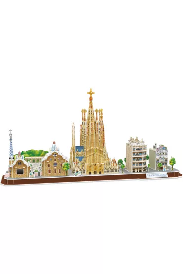 Puzzle 3D 186 el. City Line Barcelona Cubic Fun