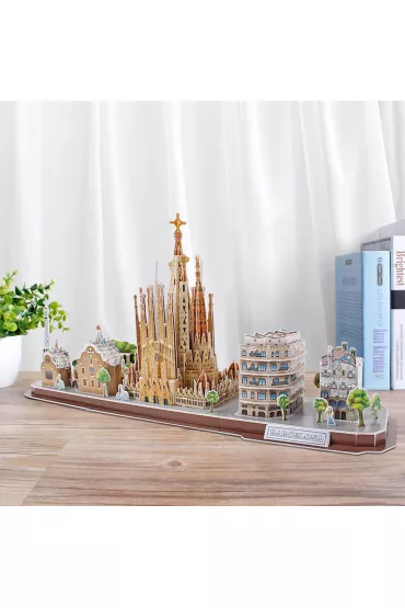 Puzzle 3D 186 el. City Line Barcelona Cubic Fun