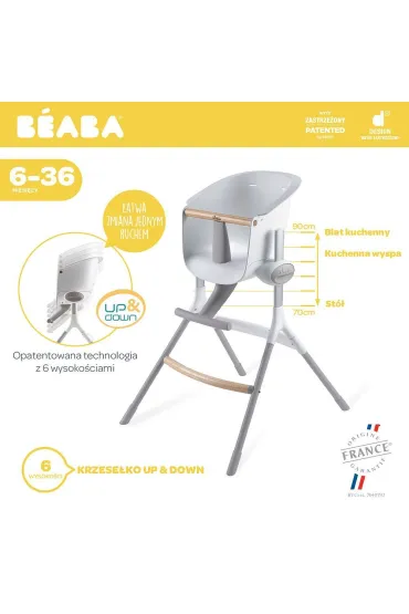 Beaba Krzese�ko do karmienia Up&Down grey/white