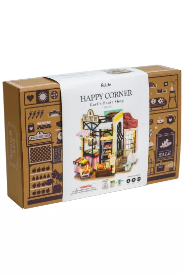 Skadany Drewniany Model LED - Sklep Warzywny Robotime