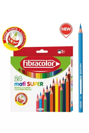 Fibracolor Kredki Mati Super 24 kolor�w