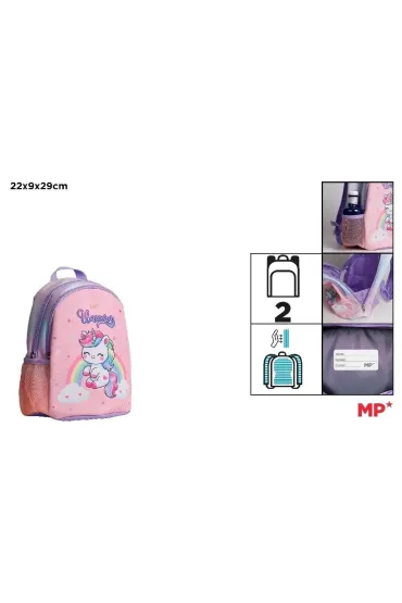 Mp Main Paper Plecak dwukomorowy Jednoro�ec r�owy 22x9x29cm