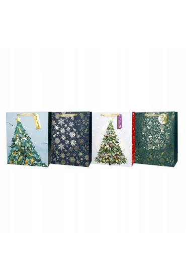 incood. Torebka prezentowa 18x23cm choinka �nie�ynki MIX