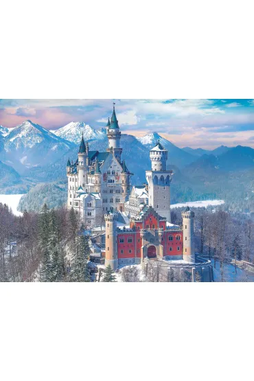 Puzzle 1000 el. Zamek Neuschwanstein zim�, Niemcy Eurographics