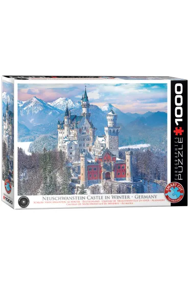 Puzzle 1000 el. Zamek Neuschwanstein zim�, Niemcy Eurographics