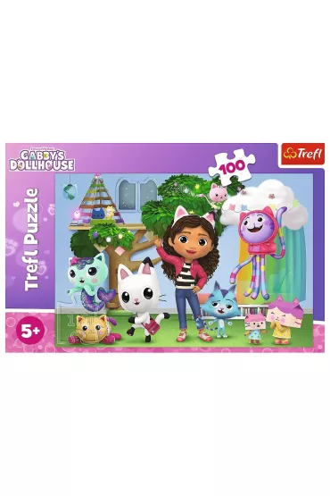 Puzzle 100 el. Koci Domek Gabi Trefl