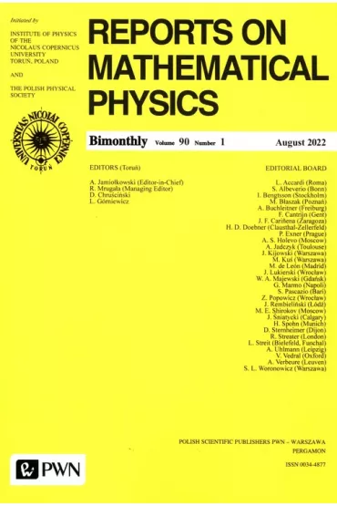 Reports on Mathematical Physics 90/1 2022 - Andrzej Jamio�kowski, Ryszard Mruga�a