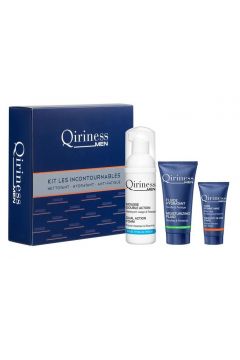 Qiriness Men The Indispensables Kit Double Action Foam 50ml + Moisturizing Fluid 15ml + Healthy Glow Care 5ml