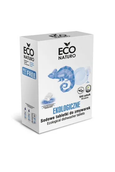 Eco Naturo Ekologiczne sodowe tabletki do zmywarki (uszkodzone opakowanie) 100 szt.