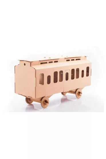 Zabawka z tektury Wagon Osobowy. Leolandia