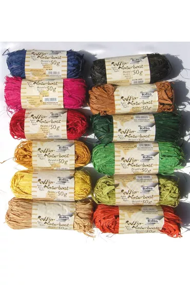 Folia Paper Rafia naturalna, jasnozielona, 50g 50 g