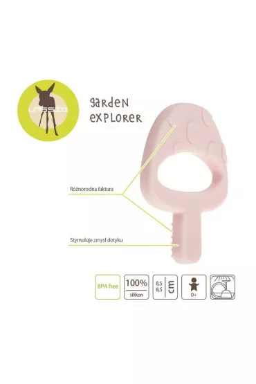 Lassig Silikonowy gryzak Garden Explorer Grzybek 0 m+