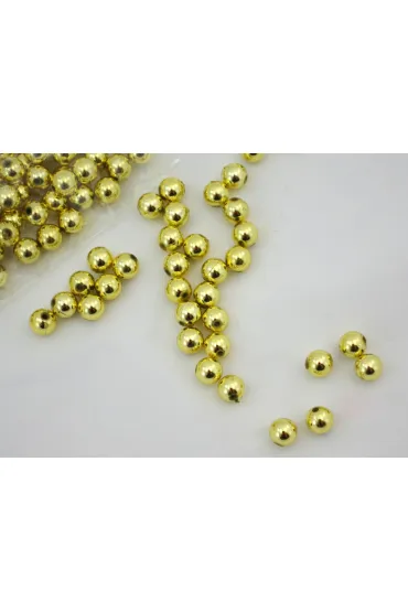Korale ciemnoz�ote metalowe 10mm 90szt