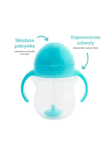 Kubek Munchkin niekapek ze s�omk� 207ml niebieski