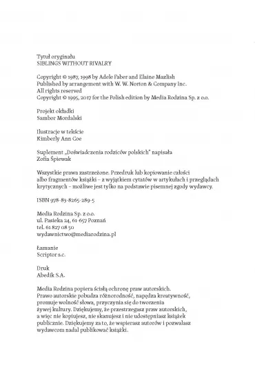 Rodzestwo bez rywalizacji - Adele Faber, Elaine Mazlish