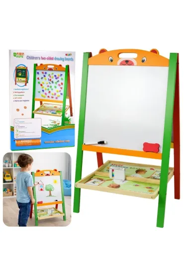 Dwustronna tablica edukacyjna magnetyczna 2w1 LeanToys