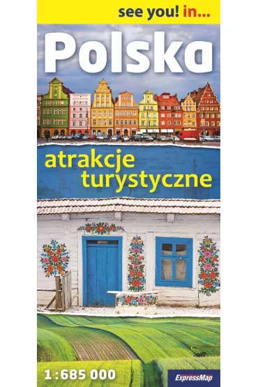 Polska. Atrakcje turystyczne mapa samochodowo - turystyczna