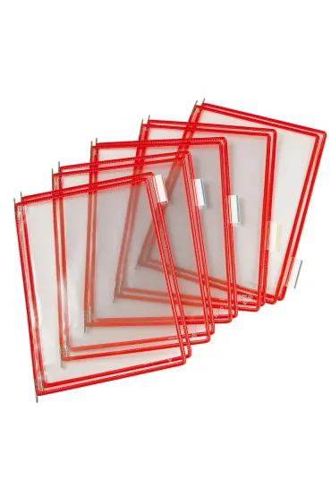 Panel prezentacyjny a4 10 szt. otwarcie z g�ry kolor czerwony