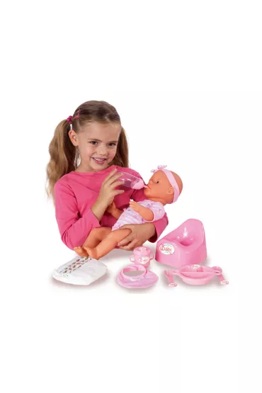 Lalka 43 cm New Born   akcesoria 8 element�w SIMBA 105039005 - New Born Baby