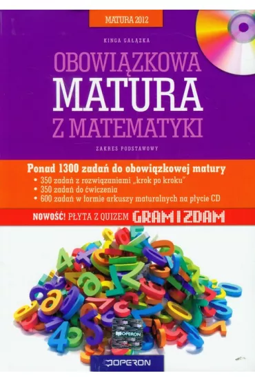 Matematyka obowi�zkowa matura 2012 z p�yt� CD - Kinga Ga��zka