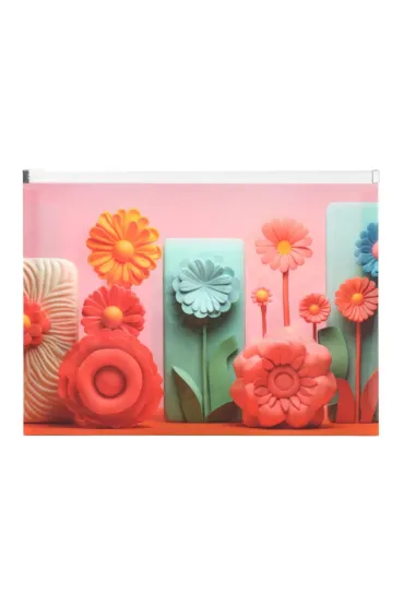 Panta Plast Koperta A4 PP z nadrukiem zip Modern Flowers