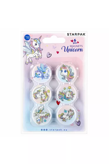 Starpak Magnes kolorowy Unicorn 30mm